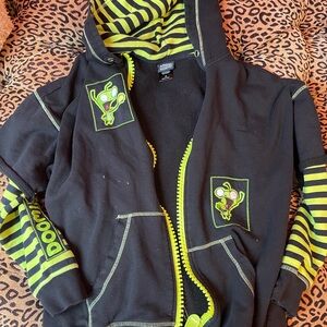 Nickelodeon Black and Lime Green Kids Hoodie